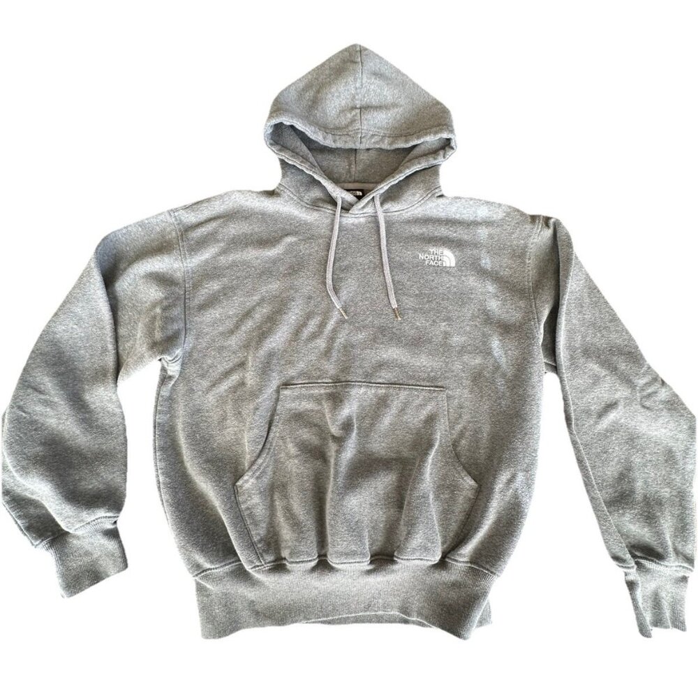 North Face Throwback Men’s Hoodie Small Grey Outdoors Sports Pullover